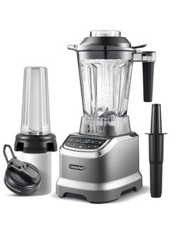 amzchef 2 in 1 Stand Mixer with Two Mixing Containers Blender Mixer, High Performance Mixer 1800 Watt Mixer Smoothie Maker with 6 Blades, Portable 600 ml Bullet Mixer with Lid 1.85 Litre  - Image 1