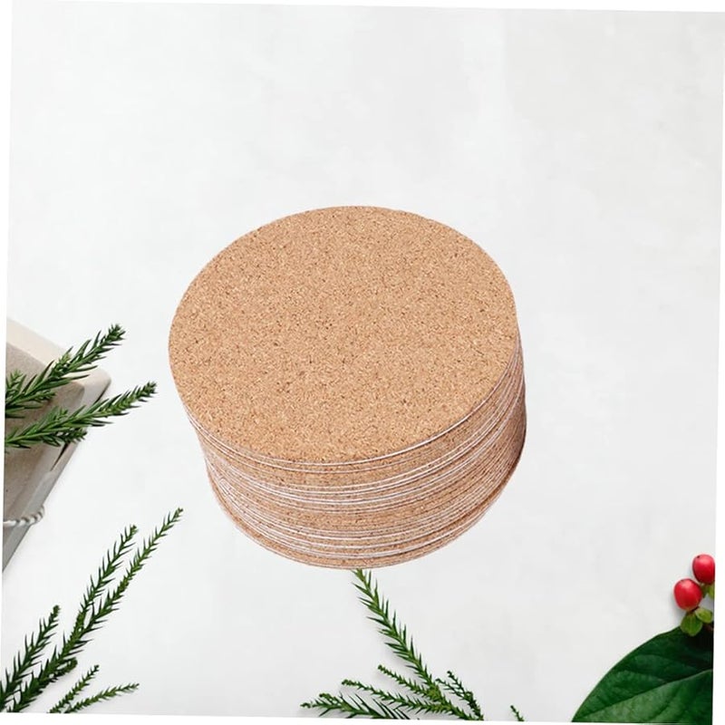36Pcs Self Adhesive Cork Gasket Strips Round Coasters Insulation Backing Decorative - Image 4