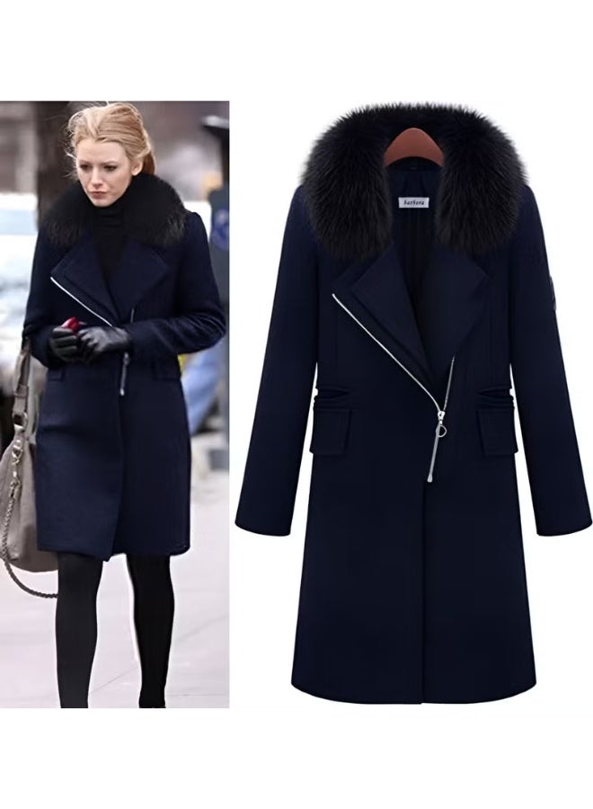 Barbora Winter Fur Cashmere Women's Coat - Image 2