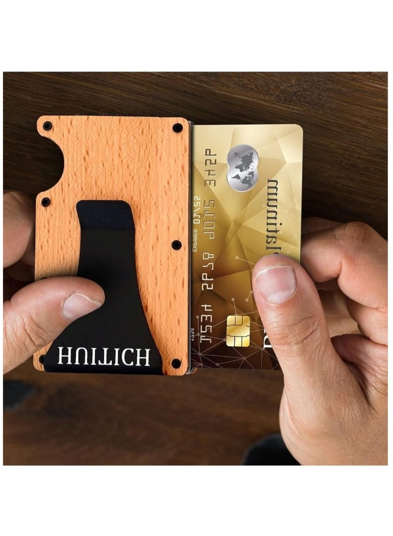 هويتك محفظة خشبية بسيطة للرجال - Image 3