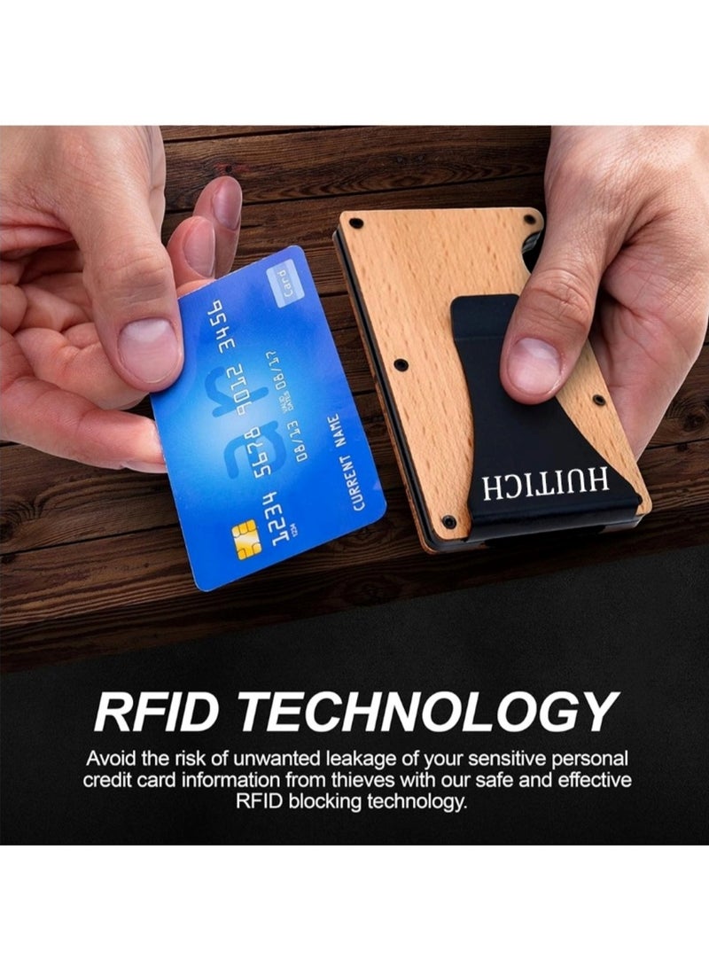 هويتك محفظة خشبية بسيطة للرجال - Image 4