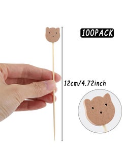 Fruit Toothpick, 100PCS Handmade Bamboo Skewer Lovely Bear Food Picks Party Frilled Toothpicks For Appetizer Fruits Dessert, Sandwich Decoration Bamboo Sticks Disposable Bamboo Sticks Fruit Sticks - pzsku/Z36FB722BD2624E44BA3FZ/45/_/1702001987/5cde47d3-8c57-4a5a-b0d8-d38e3859d7fe