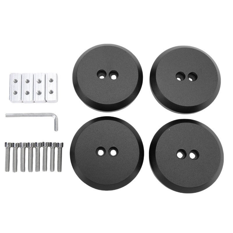 Jack Pad Adapter, 4-Piece Black Solid Aluminum Alloy - High Strength Durable Frame Protection, Lift Pad for Vehicle Maintenance Garage Use, Compatible With C5 C6 C7 C8 Models - Image 1