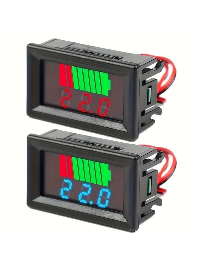 Red Battery Charge Level Indicator LED Display 0 01V Precision 36V ABS Resin - Image 4