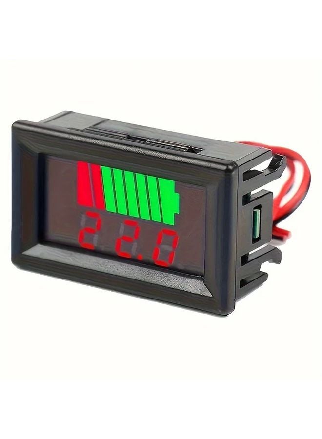 Red Battery Charge Level Indicator LED Display 0 01V Precision 36V ABS Resin - Image 1