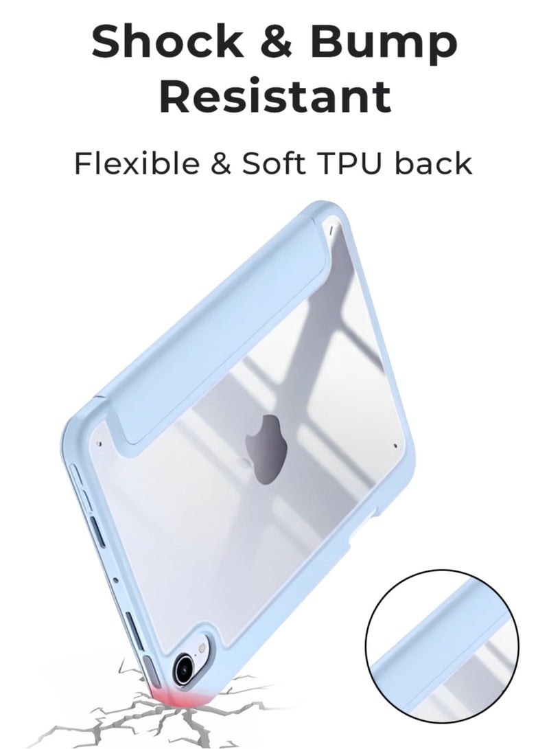 glassology حزمة لجهاز iPad Air 13 (2024) – غلاف Y Fold نحيف وخفيف مع حماية محسّنة للشاشة، وظيفة الاستيقاظ/النوم التلقائية، تصميم مغناطيسي قابل للتثبيت، وحماية مزدوجة الجوانب باللون الأزرق - Image 4