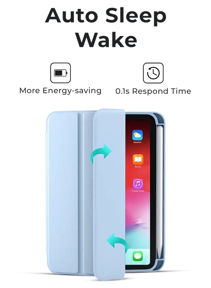 glassology حزمة لجهاز iPad Air 13 (2024) – غلاف Y Fold نحيف وخفيف مع حماية محسّنة للشاشة، وظيفة الاستيقاظ/النوم التلقائية، تصميم مغناطيسي قابل للتثبيت، وحماية مزدوجة الجوانب باللون الأزرق - Image 5