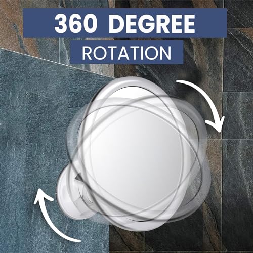 MIRRORVANA Anti Fog Mirror for Shower - Fogless, Shatterproof Shaving Mirror with 360° Swivel and Adjustable Suction Cup - 6.7" x 6.7" Round (Classic Chrome) - Image 4