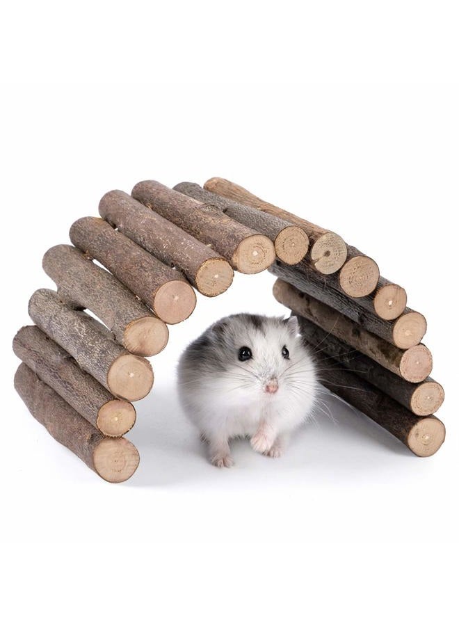 Niteangel Wooden Ladder Bridge, Hamster Mouse Rat Rodents Toy, Small Animal Chew Toy, 9" L - Image 1