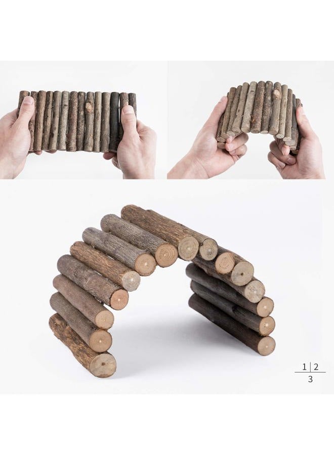 Niteangel Wooden Ladder Bridge, Hamster Mouse Rat Rodents Toy, Small Animal Chew Toy, 9" L - Image 3
