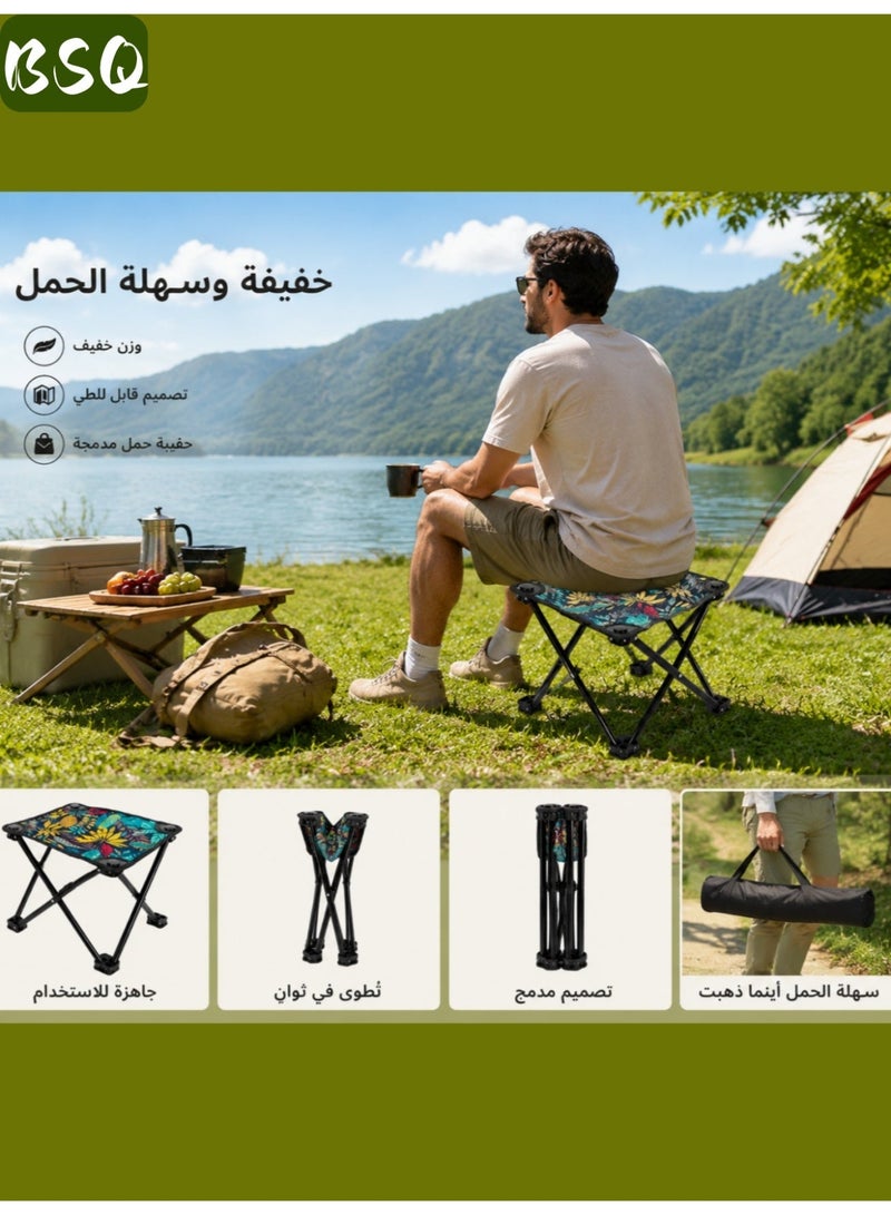 BSQ Portble Folding Camping Chair, Heavy Duty Oxford Fabric, Foldable Lightweight Outdoor Chair for Garden Patio Beaach Picnic Travel - Image 3
