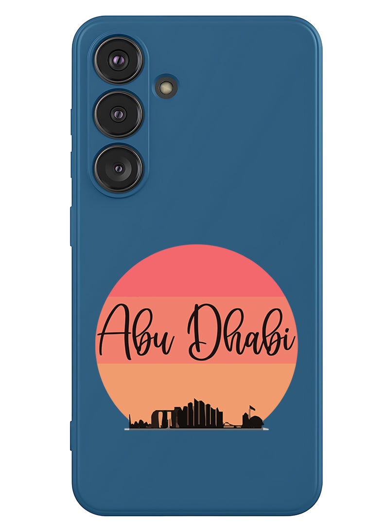 Theodor Protective Slim Fit Case Liquid Silicone Cover with Full Body Protection Anti-Scratch Shockproof Case For Samsung Galaxy S25 Plus (Blue) - Abu dhabi Sun - Image 1