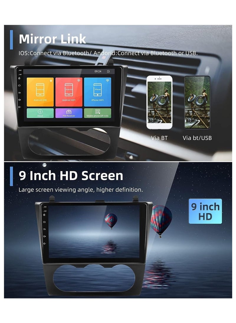 SHEZA STAR - Android Screen For Nissan Altima 2008 To 2012 4GB RAM 64GB Memory Support Apple Carplay Android Auto Full HD Touch Screen built In Bluetooth USB Radio WiFi Play Store Backup Camera include(Manual AC) - Image 1