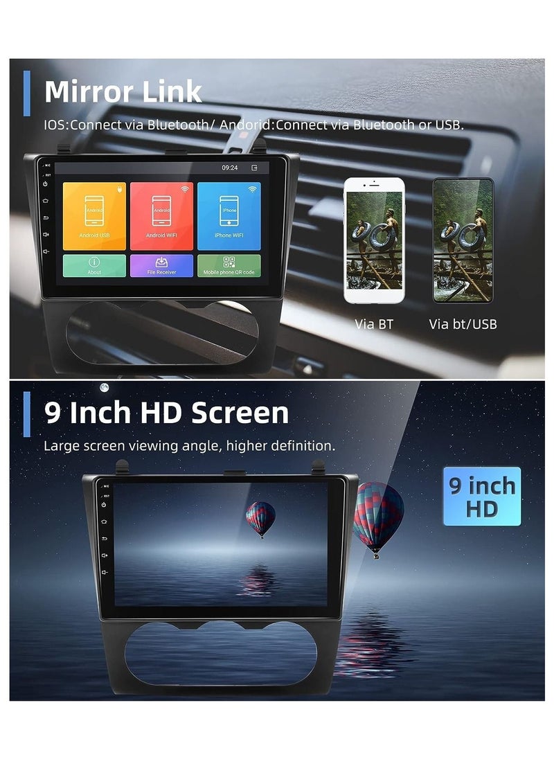 SHEZA STAR - Android Screen For Nissan Altima 2008 To 2012 4GB RAM 64GB Memory Support Apple Carplay Android Auto Full HD Touch Screen built In Bluetooth USB Radio WiFi Play Store Backup Camera include(Manual AC) - Image 1