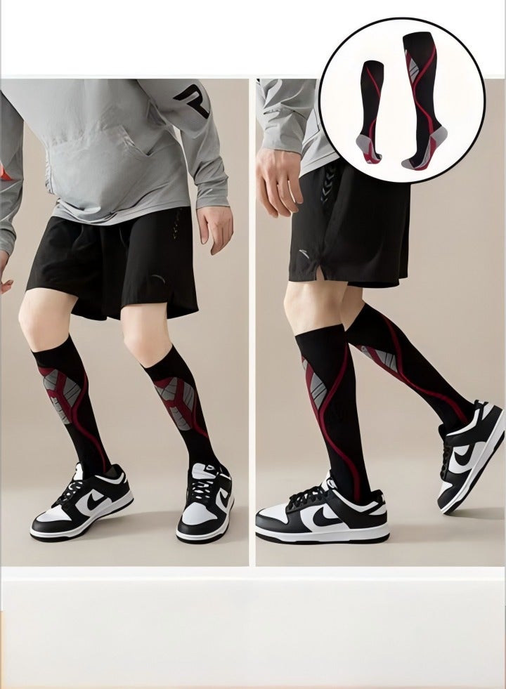 Generic Compression Socks for Men Women,Outdoor Cycling Socks, Marathon Running Jump Rope Fitness Compression Calf Socks for Nurses, Running, Travel, Athletic - Image 1