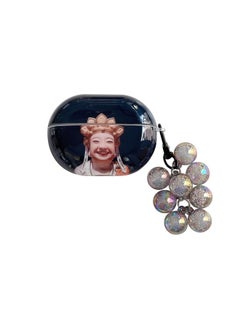 Suitable For HuaweiFreebuds5 Bluetooth HeadSEt Protective Cover Se2/4/5i/pro2 Cartoon Soft Shell Cute And Creative-Color:IMD Soft Shell-black Background Bodhisattva (with Pendant)-Model:For HuaweiFreebuds Pro Headphone Case