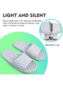 SKY-TOUCH Bathroom Anti-slip Shower Indoor Soft Light Weight Flat Sandals Slippers for Indoor Outdoor Grey  - Image 3