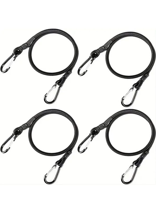 4pcs 24Inch Heavy Duty Bungee Cords with Hooks for Outdoor Camping Cargo Bike Transport - Image 1