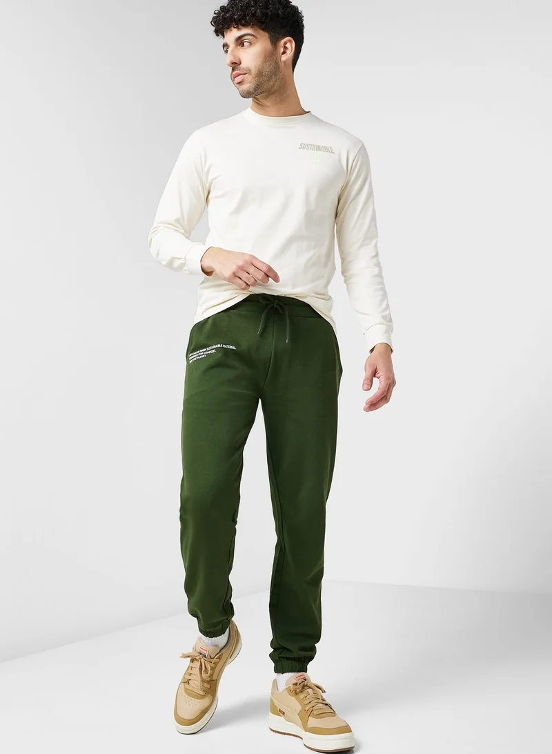 Namshi x Sustainable Long Sleeve T-shirt With Back Print