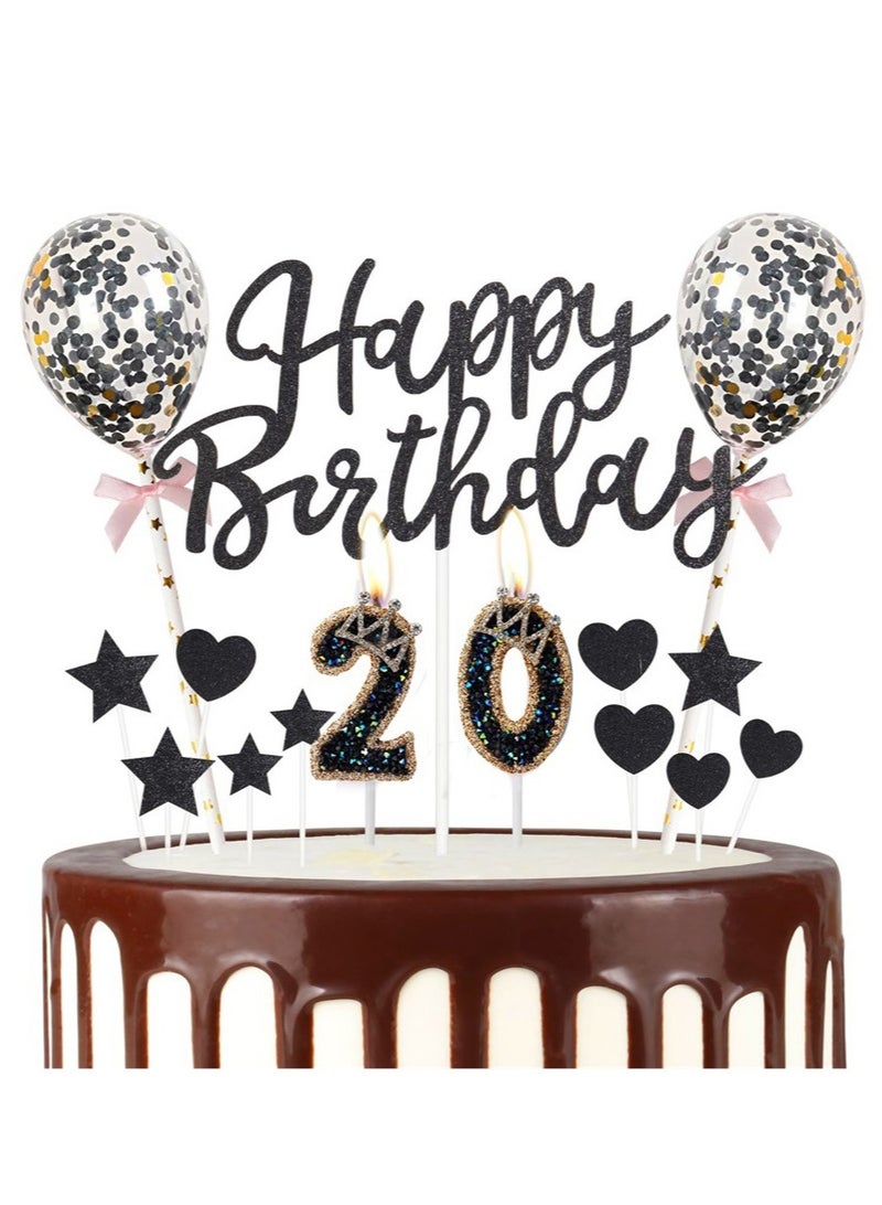 Ssovi Royal Crown Number [0] Birthday Candle, 3D Glitter Black & Gold Rhinestone Cake Topper with Holder, Smokeless Single Metallic Decoration for Party & Anniversary - 1 Piece - Image 4