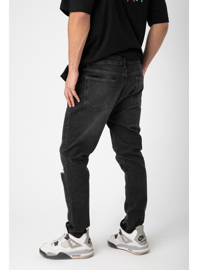 Marco Bergamo جينز رجالي ممزق بالجزرة - Image 3