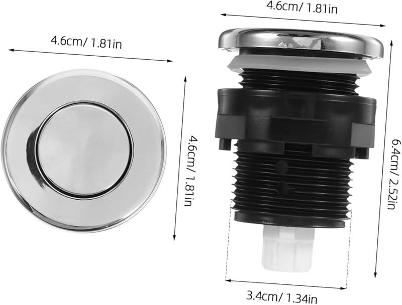 مفتاح هواء التخلص من القمامة زر دفع مقاوم للماء للمطبخ حوض الاستحمام سبا - Image 3