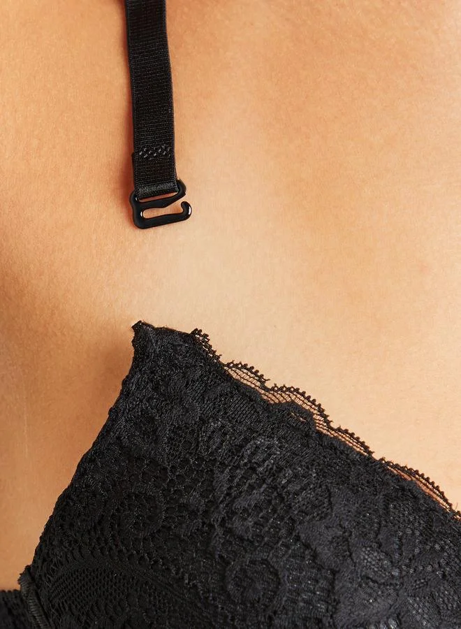 Styli Styli Pack of 2 - Padded Wired All Lace Plunge Bra