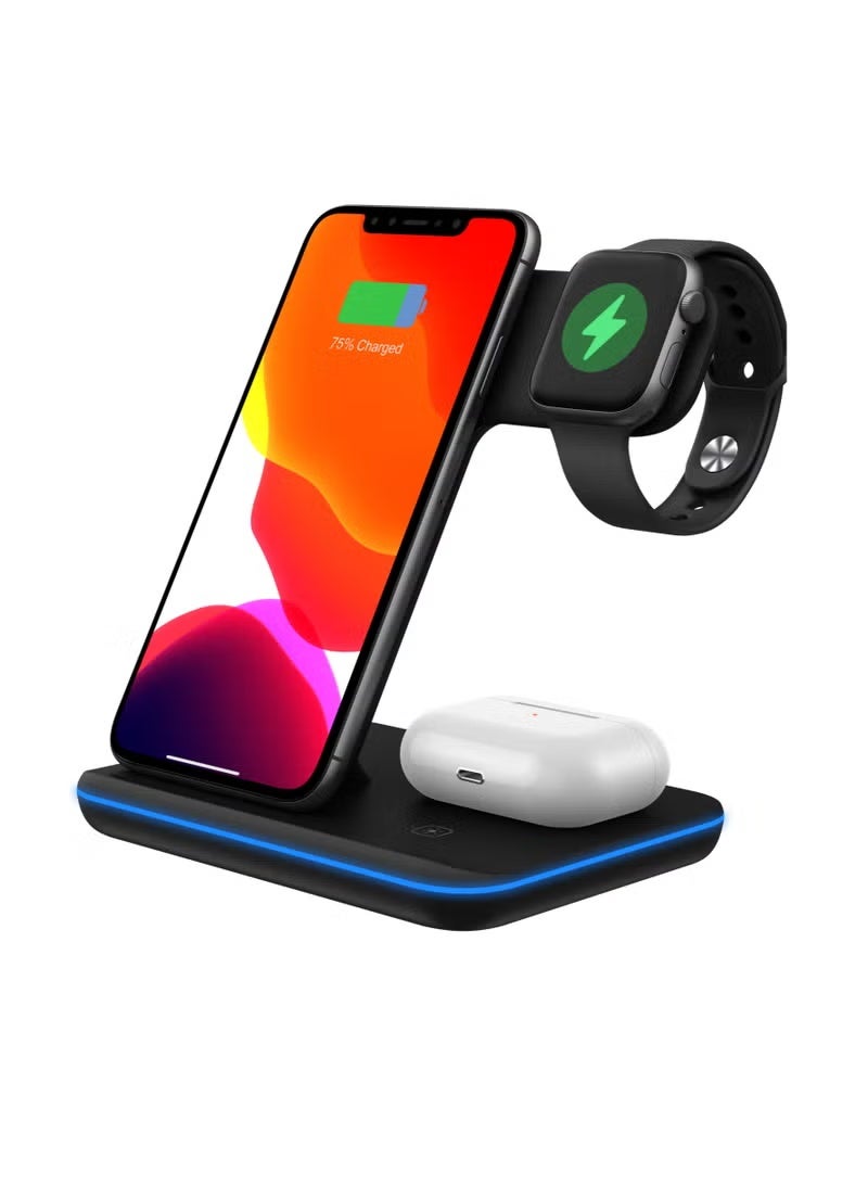شاحن لاسلكي سريع احترافي لأجهزة Apple iPhone/Android/Smartwatch وAir Pods - Image 4