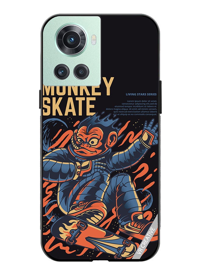 VR CREATIVE Protective Case Cover For OnePlus 10R Skate Monkey Design Multicolour - Image 1