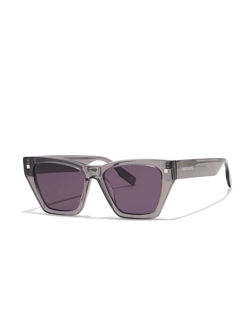 30Sundays Rhodes,Women Sunglasses, Cat Eye Sunglasses, UV Protection: UV400 (Grey,Purple)