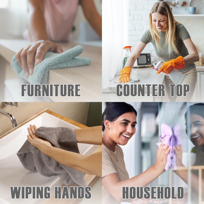 Zuperia Bar Mop Kitchen Towels - Pack Of 12 (16""X19 ) 100% Ring Spun Cotton - Dish Washcloths For Superb Cleaning And Less Lint - Highly Absorbent Dish Cloths And Dish Towels For Everyday Use (White) - Image 5