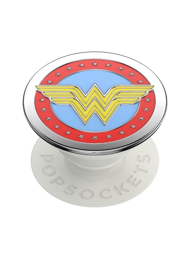 POPSOCKETS قبضة بوب مرخصة | قبضة هاتف جل وحامل، قابلة للإزالة وإعادة الاستخدام والغسل، تعمل مع غلاف بلاستيكي صلب ناعم، سهلة الإزالة للشحن اللاسلكي - دي سي كوميكس ووندر وومان - Image 1