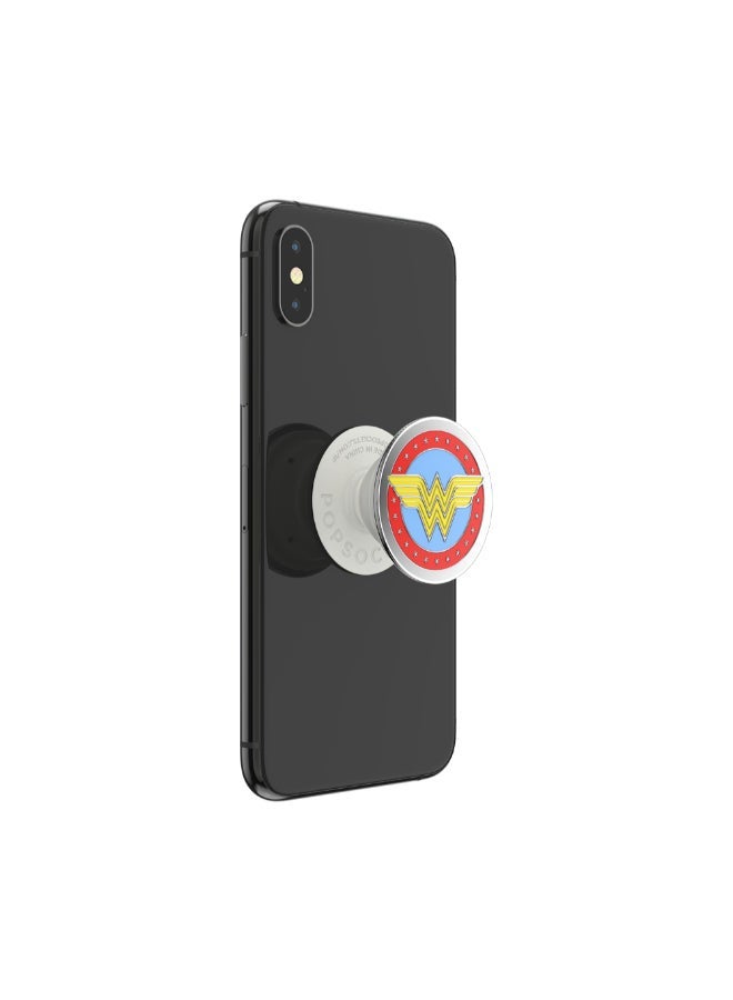 POPSOCKETS قبضة بوب مرخصة | قبضة هاتف جل وحامل، قابلة للإزالة وإعادة الاستخدام والغسل، تعمل مع غلاف بلاستيكي صلب ناعم، سهلة الإزالة للشحن اللاسلكي - دي سي كوميكس ووندر وومان - Image 4