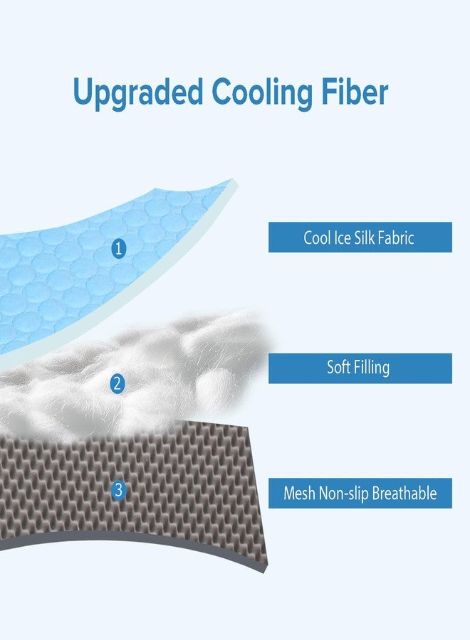 Pretoee Dog Cooling Mat - 40" x 28" Washable Instant Cooling Pet Pad for Dogs & Cats, Pet Sleeping Bed for Indoor Outdoor in Summer, Portable Non-Toxic Kennel Puppy Crate Pad, Blue (XL(40'' x 28'')) - Image 2