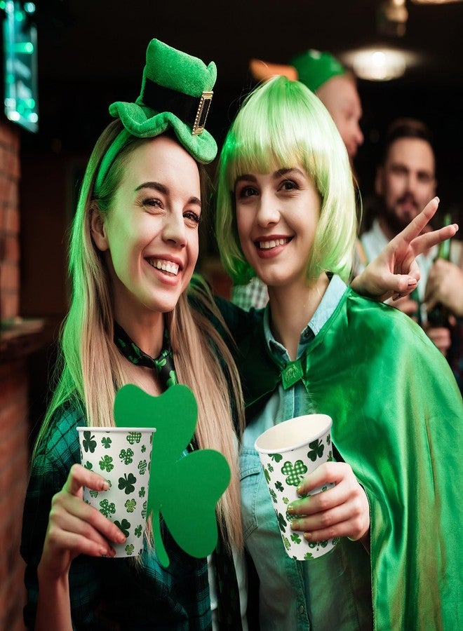 Maxcheck 100 Pcs St Patrick's Day Disposable Cups 9 oz Paper Cups Green Shamrock Coffee Cups Drinking Cups for Coffee, Water, Juice, Hot and Cold Drinks, St Patrick's Day Party Supplies - Image 4