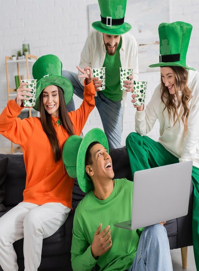 Maxcheck 100 Pcs St Patrick's Day Disposable Cups 9 oz Paper Cups Green Shamrock Coffee Cups Drinking Cups for Coffee, Water, Juice, Hot and Cold Drinks, St Patrick's Day Party Supplies - Image 5