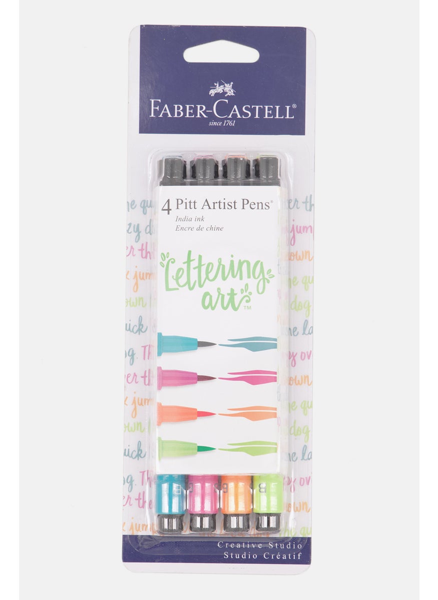 FABER-CASTELL 4 Pcs Pitt Artist Pens, Green  - Image 1