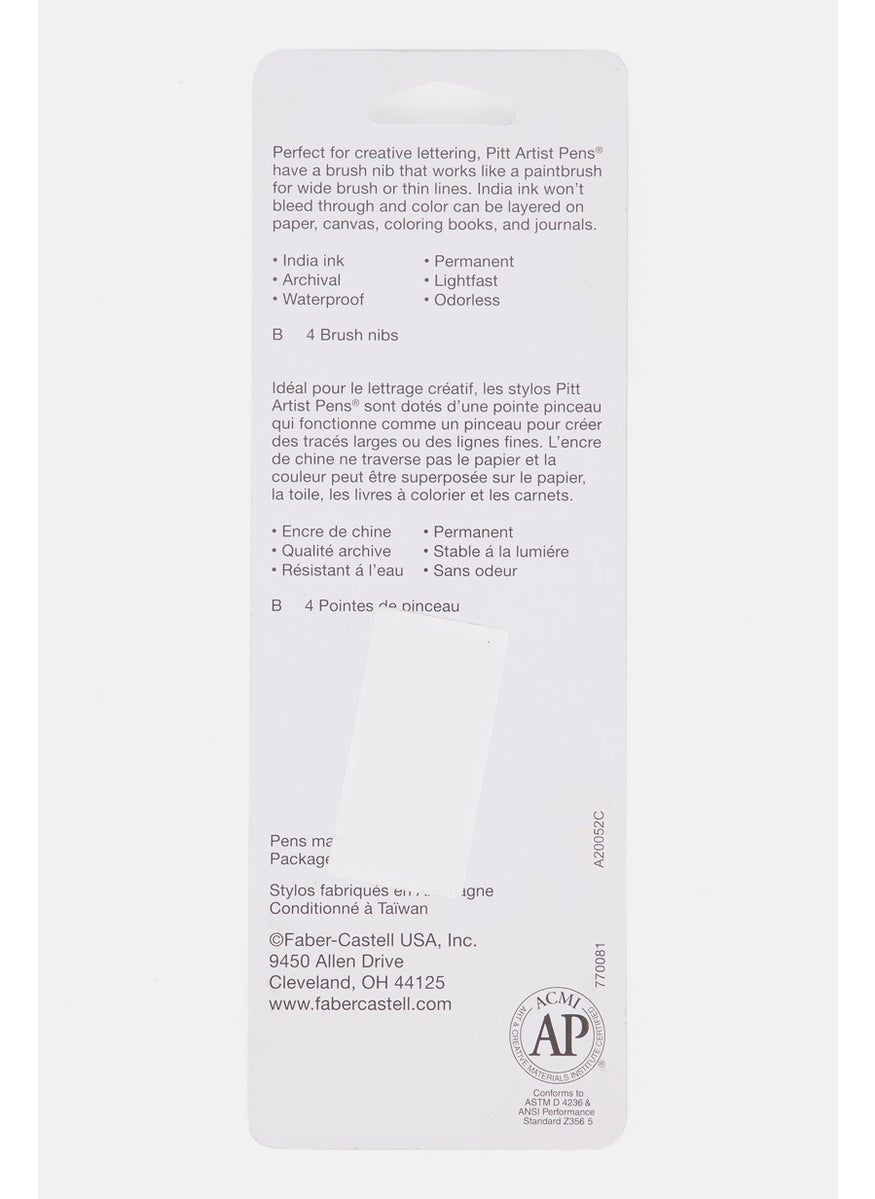 FABER-CASTELL 4 Pcs Pitt Artist Pens, Green  - Image 2