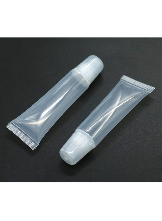 AKIRO 20Pcs Empty Refillable 10ml Mini Clear Lip Gloss Balm Cosmetic Containers With Syringe for DIY Lip Gloss - Image 4
