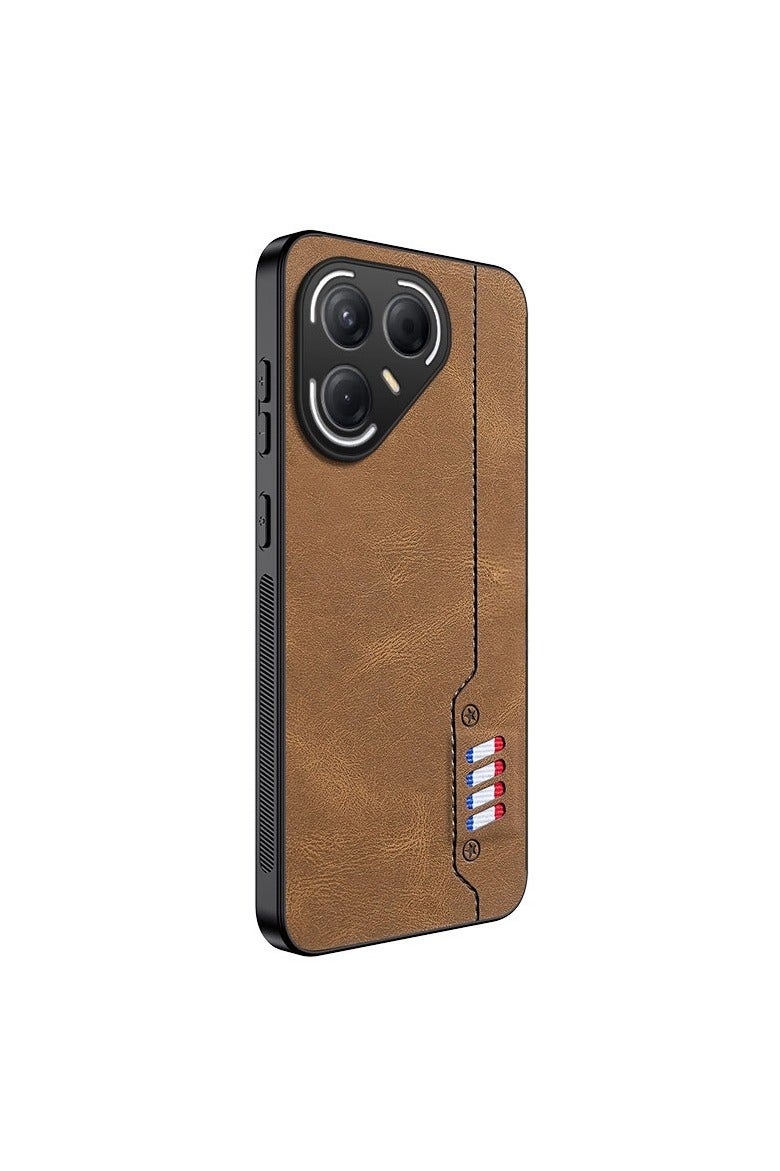 general Suitable for Tecno Pova7 ultra 5G mobile phone case - shockproof and scratch-resistant, stylish design, practical functionality（brown）