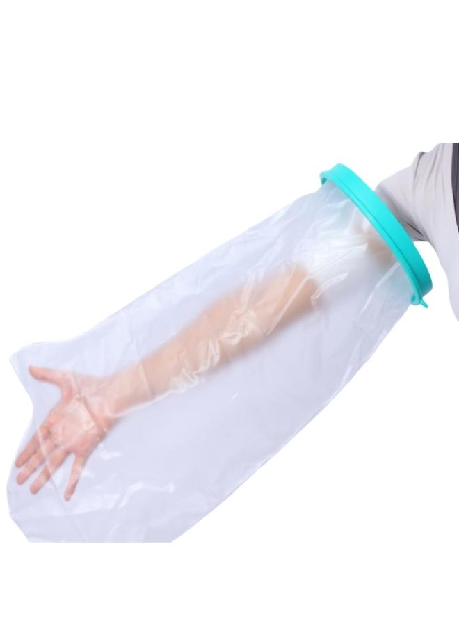 Waterproof Cast Covers for Shower Adult, Watertight Cast Protector for Arm Hand Wrist Finger Leg Knee Foot Ankle Thigh Elbow, Reusable Elastic Cast Bag for Bandage (Adult Straight Arm) - Image 1