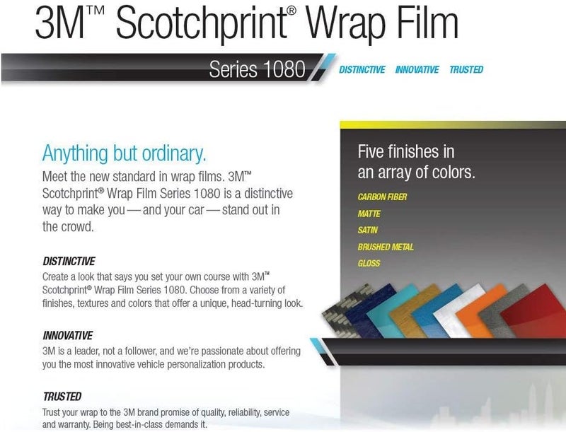Rvinyl 3M 1080 M206 ماتي أخضر صنوبري معدني 5 قدم × 1 قدم مع بطاقة تطبيق لفة صفائح فيلم تغليف سيارات فينيل مواد خفيفة متانة - Image 4