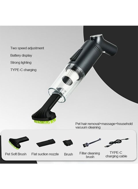 5-in-1 Multifunction Suction and Drag Integrated Wireless Handheld Vacuum Cleaner 70W A-061 Black