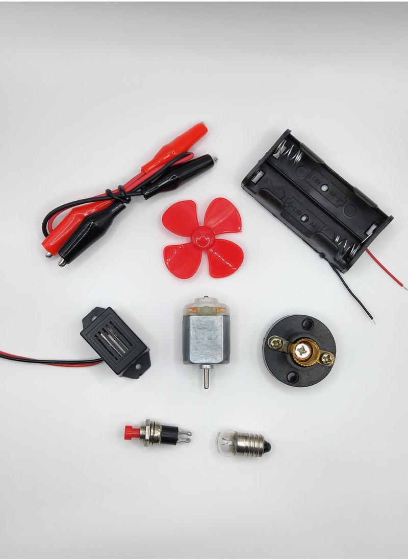 Generic - Electric Circuit Motor School Project Startup Kit, Science Experiment Educational Learning Kits Set for Kids, DIY Circuit - Image 1