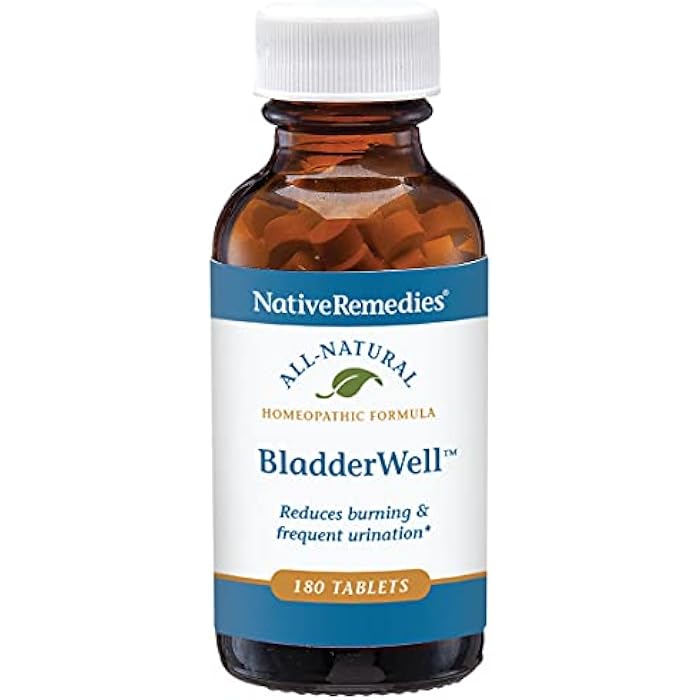 Native Remedies BladderWell Tablets - Natural Homeopathic Formula for | Burning and Frequent Urination - Supports Bladder Health - 180 Tablets - Image 1