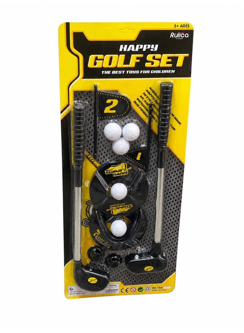 Happy Golf Set for Kids – 2 Golf Clubs, Balls & Targets – Suitable for Ages 3+ - Image 1