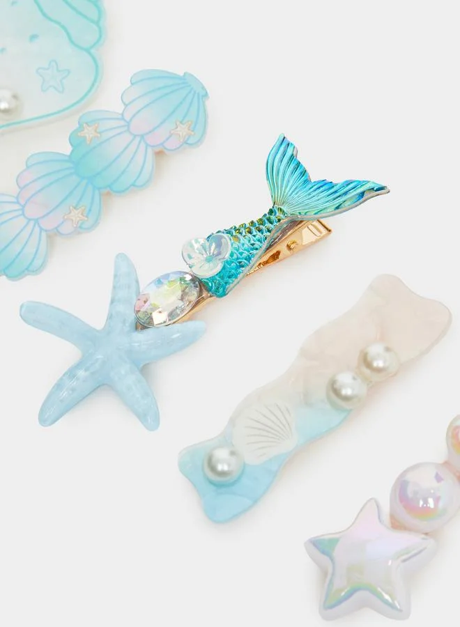 Styli Pack of 5 - Seashell Acrylic Hair Clips