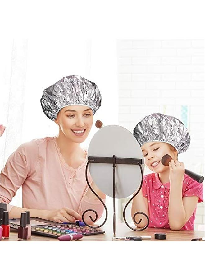 12 قطعة من قبعات الترطيب العميق من رقائق الالومنيوم قابلة لاعادة الاستخدام لتلوين الشعر للاستخدام في المنزل وصالونات التجميل (12 انش، ذهبي، فضي) - Image 5