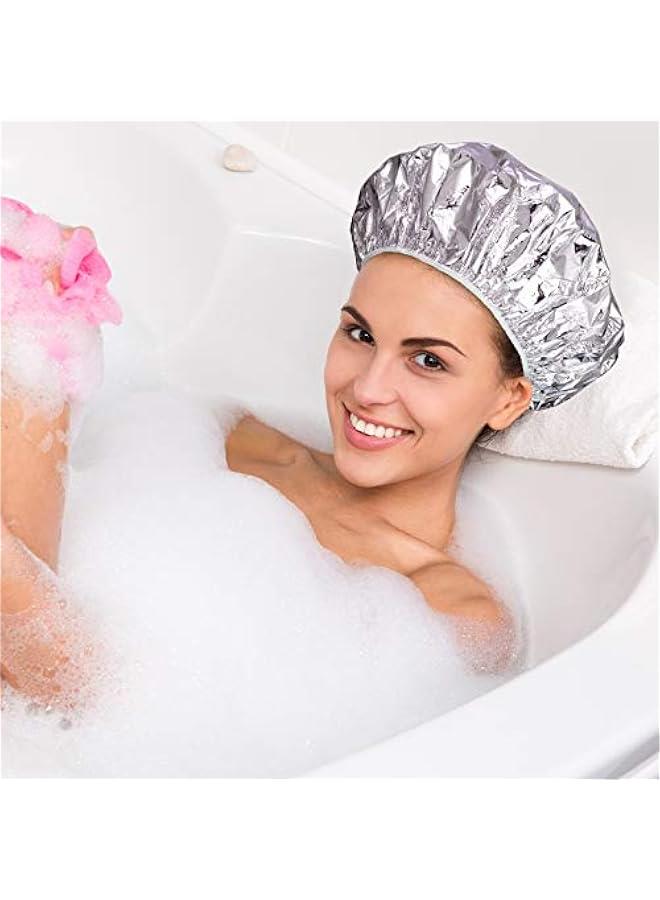 12 قطعة من قبعات الترطيب العميق من رقائق الالومنيوم قابلة لاعادة الاستخدام لتلوين الشعر للاستخدام في المنزل وصالونات التجميل (12 انش، ذهبي، فضي) - Image 4