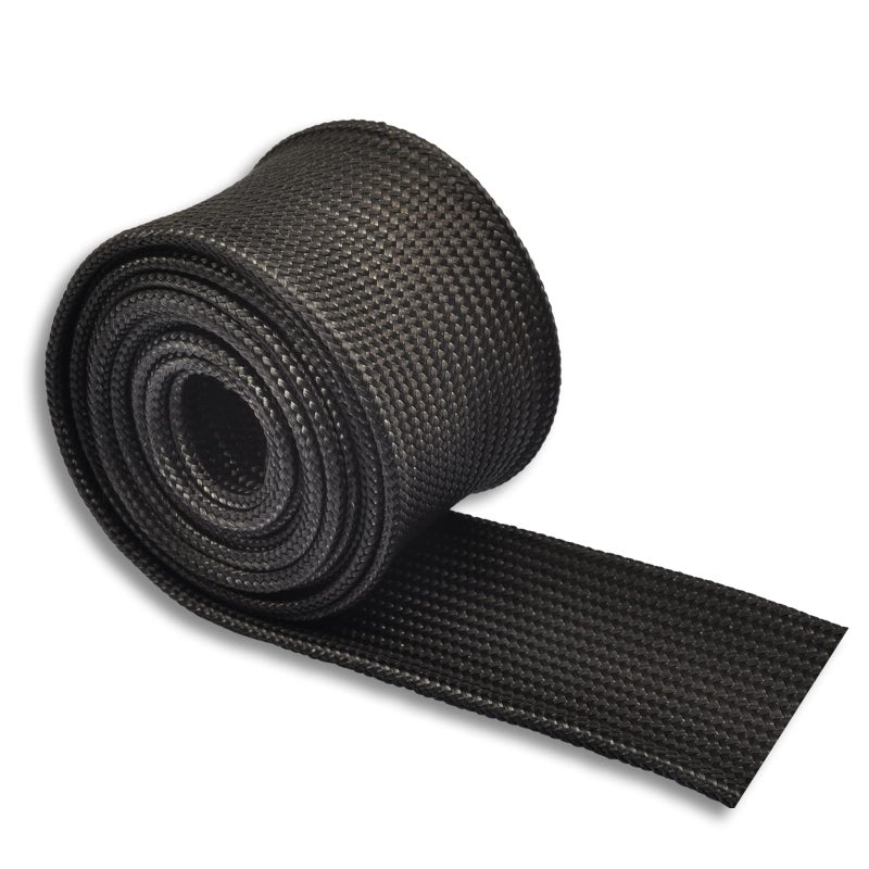 FGJQEFG Black Fiberglass Heat Shield Sleeve Adjustable Hose Heat Spark Plug Wire High Temp 5Feet x 1Inch for Motorcycle Exhaust Insulation Thermal Wrap Roll Car Brake Line Cable Protection Tape